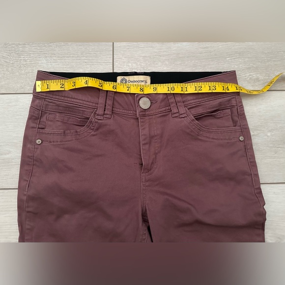 EUC Democracy “Ab technology ” Mauve Skinny Jeans Size 6 - Picture 6 of 7